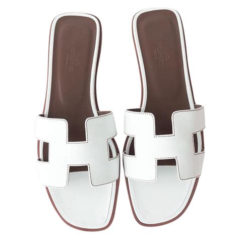 hermes oran weiss|hermes oran sandals.